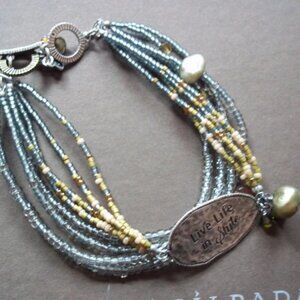 B2254 Retired Silpada "Live Life In Style" Bracelet